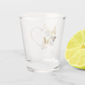 ハートと金蝶 ショットグラス (裏面)