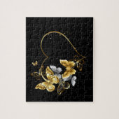 ハートと金蝶 ジグソーパズル (縦)