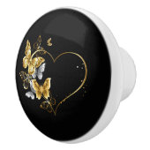 ハートと金蝶 セラミックノブ (右)