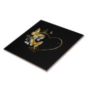 ハートと金蝶 タイル (側面)