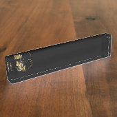 ハートと金蝶 デスクネームプレート (側面)