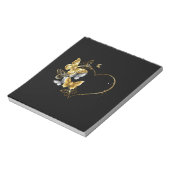 ハートと金蝶 ノートパッド (回転)