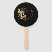 ハートと金蝶 ハンドファン (裏面)