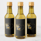 ハートと金蝶 ワインラベル (ボトル)