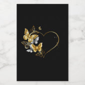 ハートと金蝶 ワインラベル (シングルラベル)