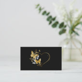 ハートと金蝶 名刺 (スタンド正面)