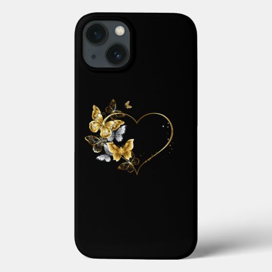 ハートと金蝶 Case-Mate iPhoneケース (裏面)