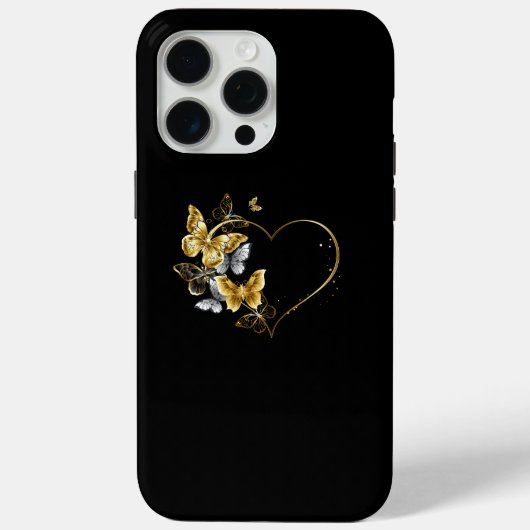 ハートと金蝶 Case-Mate iPhoneケース (裏面)