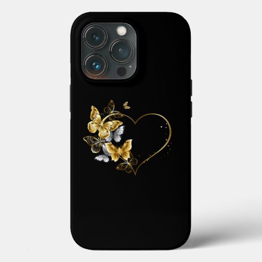 ハートと金蝶 Case-Mate iPhoneケース (裏面)