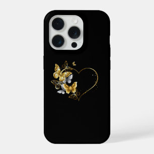 ハートと金蝶 iPhone 15 PROケース