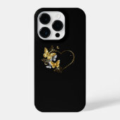 ハートと金蝶 iPhoneケース (裏面)