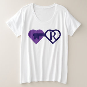 ハートと鍵 プラスサイズTシャツ