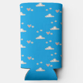 ハートと雲が青 スリム缶クーラー (裏面)