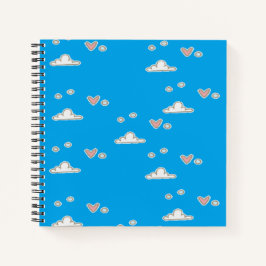 ハートと雲が青 ノートブック