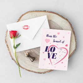 ハートと音符のイラスト カード