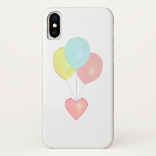 ハートと風船 Case-Mate iPhoneケース (裏面)