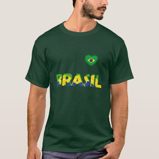 「ハートと魂がブラジルのために!」 Tシャツ (正面)