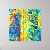 ハートと魂：抽象芸術ミニマリスト キャンバスプリント (正面)