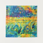 ハートと魂:抽象芸術ミニマリスト タペストリー (正面(横))