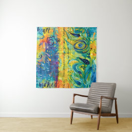 ハートと魂：抽象芸術ミニマリスト タペストリー