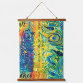 ハートと魂:抽象芸術ミニマリスト 吊り下げ型タペストリー (正面)