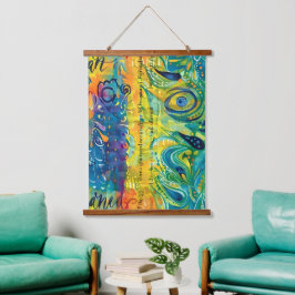 ハートと魂：抽象芸術ミニマリスト 吊り下げ型タペストリー