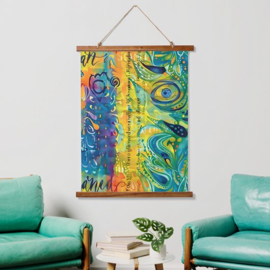 ハートと魂:抽象芸術ミニマリスト 吊り下げ型タペストリー (リビング)