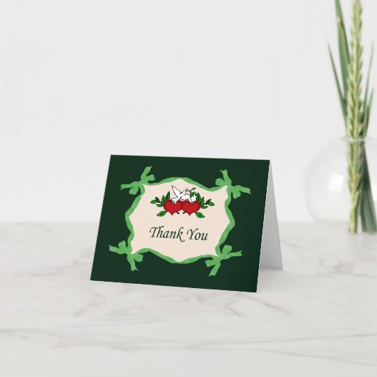 ハートと鳩サンキューカード サンキューカード (正面)