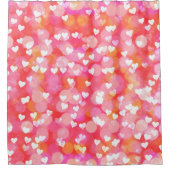 ハートと《写真》ぼけ味 シャワーカーテン (正面)