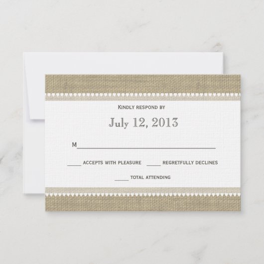 ハートとBurlap応答 出欠カード (正面)