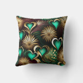 ハートとFireworksのデザイン クッション (裏面)