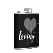 ハートとLOVING LIFEの手書き文字 | フラスク (右)