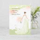 ハートなびきブライダルシャワーの招待状 招待状 (スタンド正面)