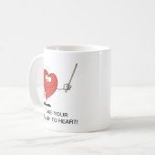 ハートにあなたの健康を取って下さい コーヒーマグカップ (正面左)