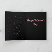 ハートにスパンコール 水彩 ヴァレンタインデー シーズンカード (内部)