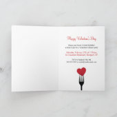 ハートにフォークを刺して 私の心はもう終わりよ 招待状とカード シーズンカード (内部)