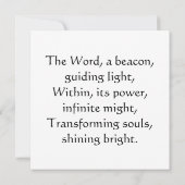 ハートに切り取る(へブル4:12) カード (裏面)