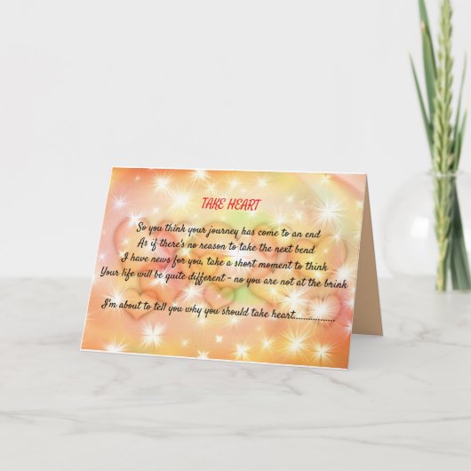 ハートに感動的なカードを取って下さい カード (正面)