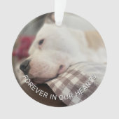 ハートに残された記念品を残す オーナメント (正面)