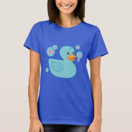 ハートに満ちた泡とのゴム製アヒルちゃん Tシャツ
