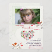 ハートに留めて フォト招待状 招待状 (正面/裏面)