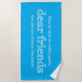 ハートに近い ビーチタオル (正面)