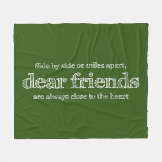 ハートに近い フリースブランケット (正面(横))