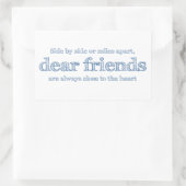 ハートに近い 長方形シール (バッグ)