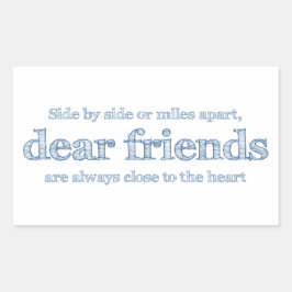 ハートに近い 長方形シール