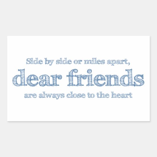 ハートに近い 長方形シール (正面)