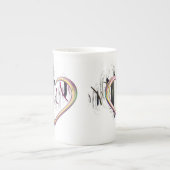 ハートに ボーンチャイナマグカップ (正面)