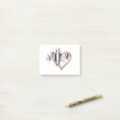 ハートに ポストイット (デスク上)