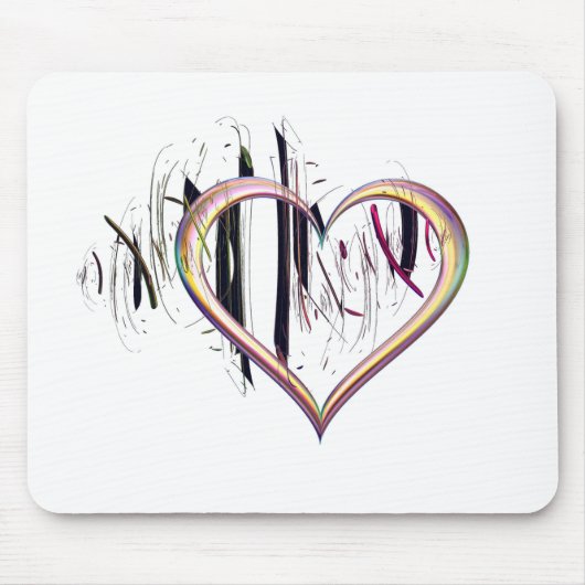 ハートに マウスパッド (正面)