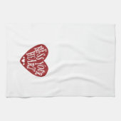 ハートのあなたのハートを賛美して下さい キッチンタオル (横)